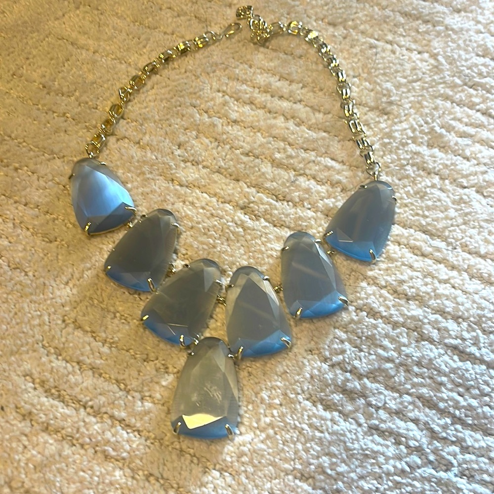 Kendra Scott Harlow Gold Statement Necklace in Gray and gold